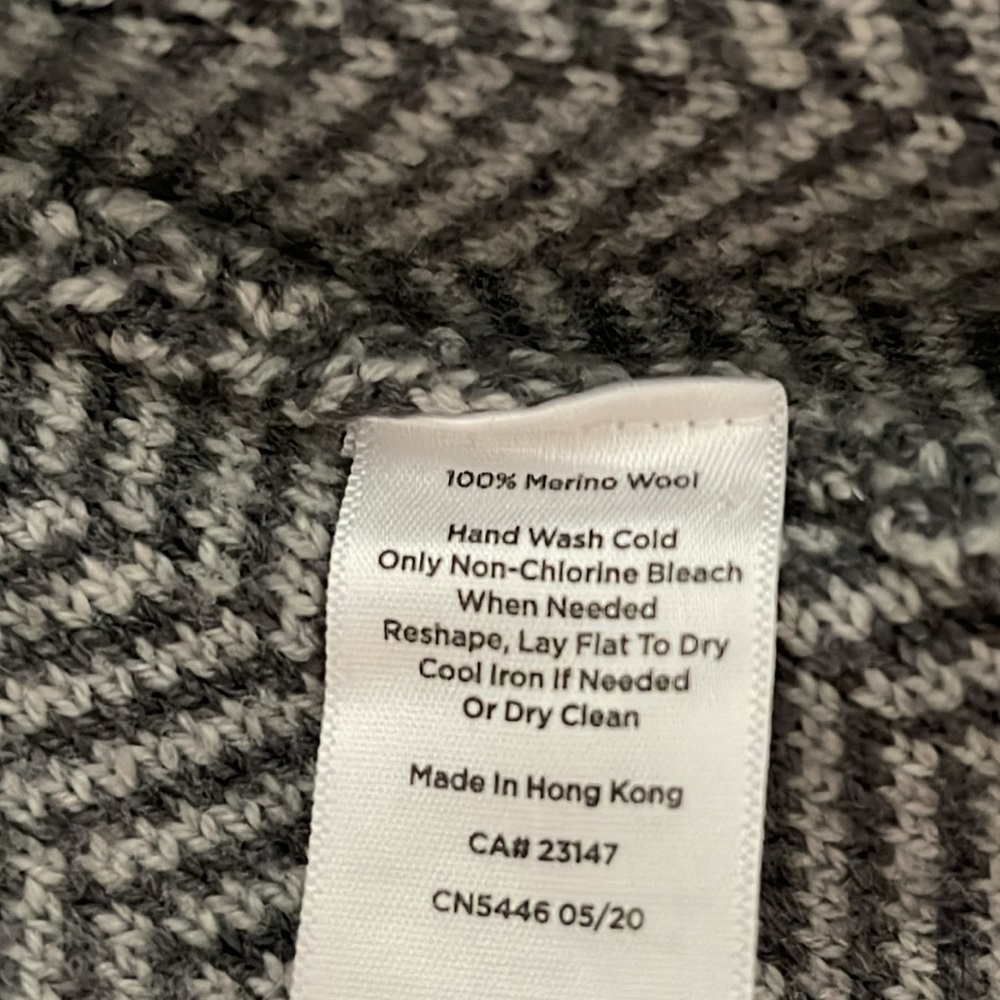 Talbots Plus Double Faced Gray Houndstooth Merino… - image 6